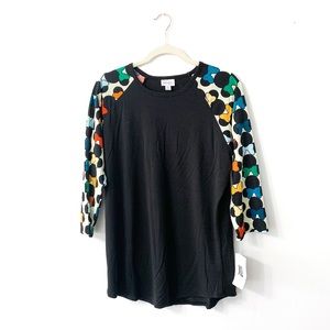 LulaRoe Black Disney Raglan Tee NWT